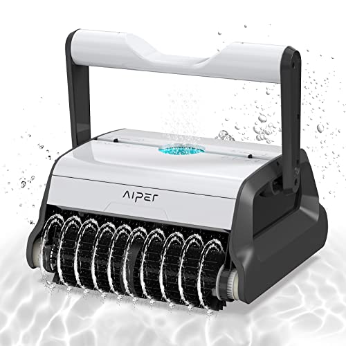 AIPER Automatic Pool Cleaner with Wall Climbing, Tangle-Free Cable & Dual-Filter Basket, Powerful Suction Robotic Pool Vacuum, Perfect for Inground Pools up to 50ft - Orca 1300