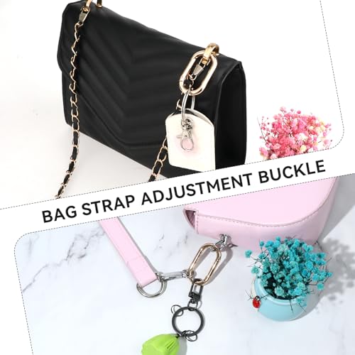 Mozeat Lens 559080_4_TBGE0MLC 2 Pcs Spring O Ring Clip For Purse Strap Oval Snap Clip Gold Key Rings For Keychain Alloy Round Buckle Key Hook Purse Strap Extender Clip thumb #4