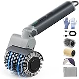 VOXPOA Electric Grill Brush for Outdoor Grill,3-in-1 Kit Cordless Rotary Grill Cleaner with 3-Speed Control&Angle Adjust,Safe for Cast Iron/Stainless-Steel Grates,Ideal BBQ Gifts for Men Dad