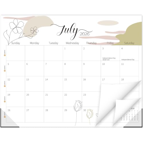 Image of Guasslee 14 inch X 11 inch Desk Calendar 2026-2027, Desk Top Calendar 2026, 19-Month School Year Desk /Wall Calendar, 2026 Jun-2027 Dec, Monthly Planner With Corner Protcetor For Office Home School Organizing