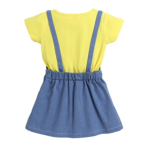 Image of Hopscotch Girl's Cotton Printed Dungaree