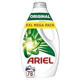 Ariel Washing Liquid Laundry Detergent, 78 Washes, Original, Stain and Odour Removal In 1 Wash, Brrrilliant Even In Cold and Short