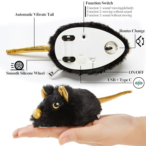 Jouet chat avec souris rechargeable USB et queue animée - 7