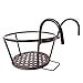 Generic Żelaza Sztuka Wiszące Kosze Metalowe Wiszące Sadzarki Balkon Kwiat Garnek Stojak Rack Patio Półka Półka Ściana Plant Doniczek Uchwyt Brown