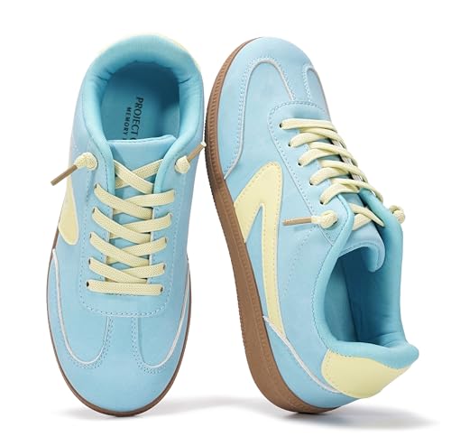 Project Cloud Kids Shoes for Girls & Boys - Non-Slip Memory Foam Girls Shoes - Lightweight Lace-Up Boys Fashion Sneakers Trendy (Little Irita,Blue,13)