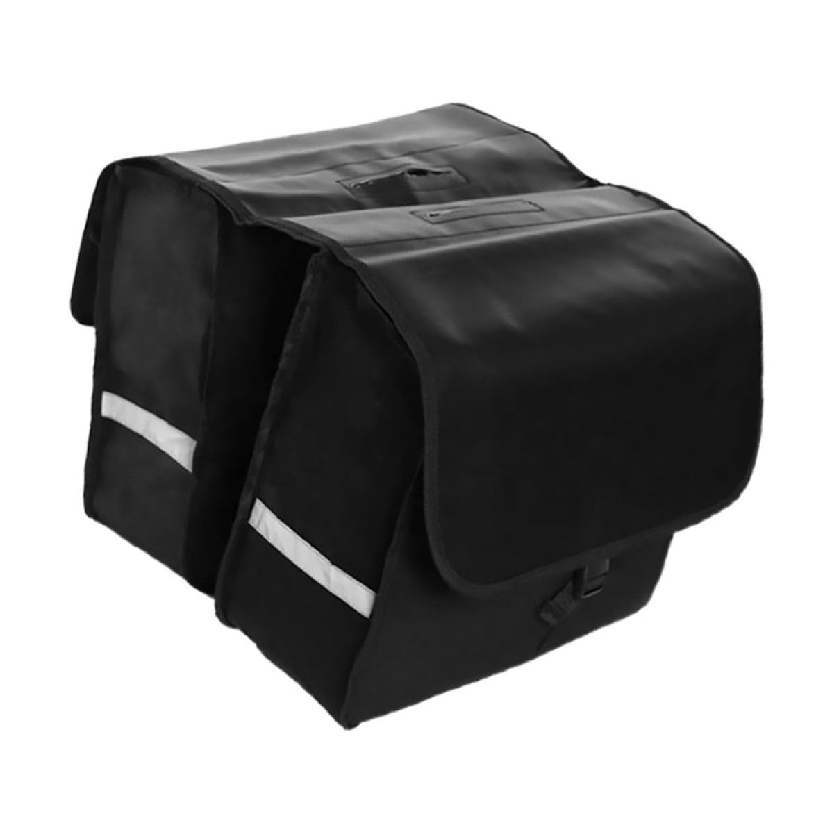 Generico Borsa da Bicicletta con Grande Scomparto Posteriore | Nero, Tela 600d e Mesh Stampata Pvc, Telaio Irrigidito, Finiture Riflettenti e Facile da Pulire