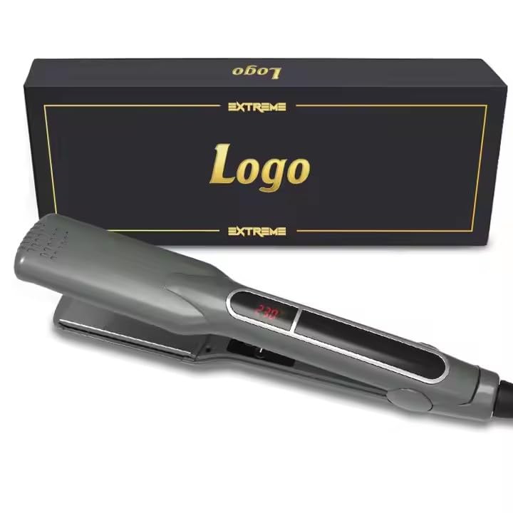 Plancha para cabello 2 en 1 con placas de titanio digital miniatura 3