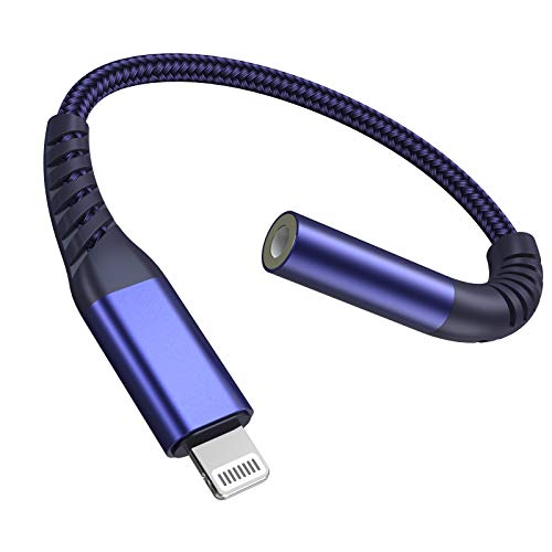 MOOU iPhone Headphone Adapter [Apple MFi Certified] Lightning to 3.5mm Headphone Adapter Earbuds Audio Converter Compatible for iPhone 12/12 Pro Max/11/11 Pro MAX/SE/X XR XS MAX