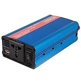 AllExtreme EXPINT01 1000W Heavy Duty Portable Power Inverter 1 USB Port Charging DC to AC Output Socket For Laptop Smartphones Light Car Gadgets Camping Equipment Vehicle Electronics (1 Pc,Multicolor)