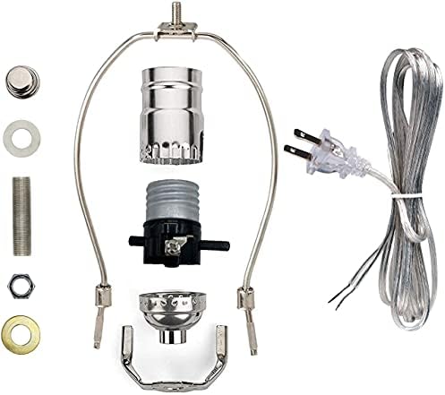 Creative Hobbies® ML93H Silver Finish Make-A-Lamp Kit with All Parts Needed and Instructions for DIY Lamp Design or Repair