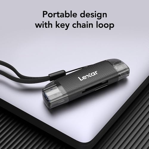 Image of Lexar Dual-Slot USB-A /C Card Reader, High-Speed Performance up to 205MB /s, Memory Card Reader for SD /SDHC /SDXC /microSDHC /microSDXC, Micro SD Card Adapter for PC, Camera, Laptop