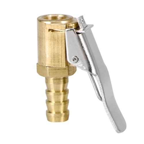 jojofuny Collier de Serrage en Laiton 8 Mm pour Pneu, Connecteur à Air en Cuivre Léger, Installation Portable, Adapté aux Garages et Systèmes Pneumatiques Industriels