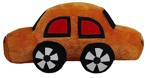Image of Tickles Soft Stuffed Plush Car Toy for Kids Room (Color: Orange Size: 31 cm)