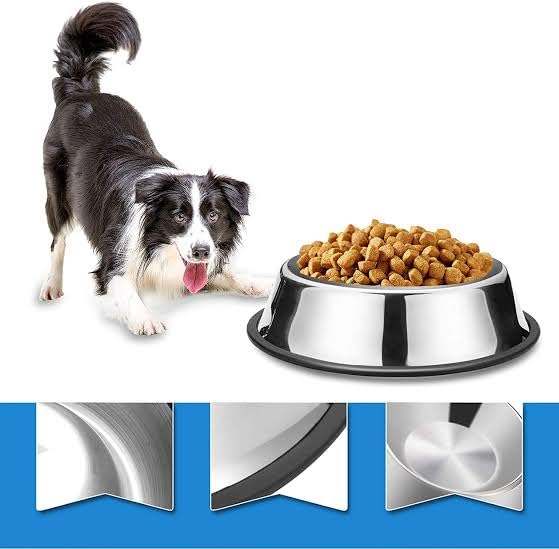 Image of Pet & Vet Stainless Steel Pet Bowl,500Ml Pack of 2, [Cat,Dog]