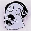 Cartoon Cute Ghost Enamel Pin Ghost Music CD Brooch Lapel Pin Badge Funny Jewelry Halloween Horror Enamel Brooch for Women Men Boys Girls #1