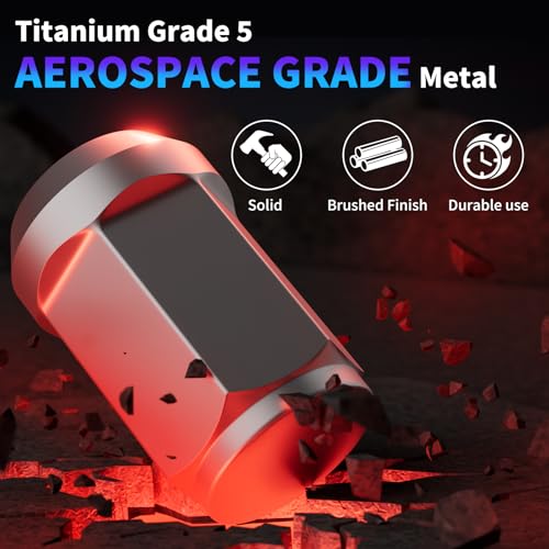 Image of Titanium 1 /2-20 Lug Nuts, 1 /2 inch x20, 20pc | Ultra-Light Closed End Acorn Wheel Nuts, High-Strength & Corrosion-Resistant Titanium Alloy, One-Piece Design