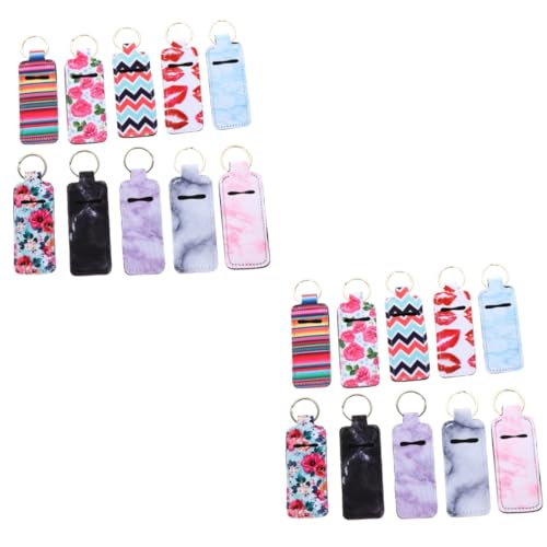 Homoyoyo 2 Series Llavero Con Funda De Bálsamo Labial Mini Llavero Ligero Bonito Llavero Con Clip Para Lápiz Labial Llaveros Llavero De Viaje Llavero Con Brillo Labial 50 piezas*2