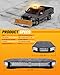 LUMENIX 56 LED Roof Top Strobe Beacon Lights Bar Rooftop Hazard Warning Emergency Safety Flashing Plow Light for Construction Vehicles Tow Commercial Trucks Postal Security Cars Snowplow - Amber White