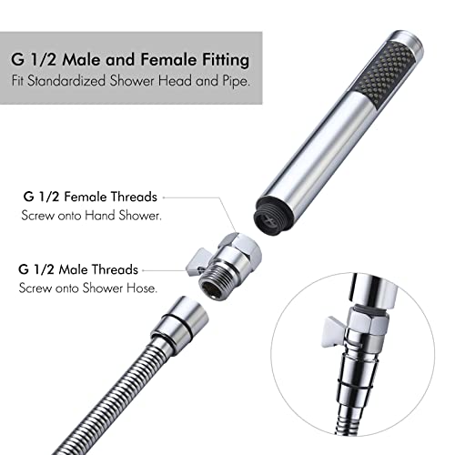 KES Duschkopf Absperrventil Eckventil Ventil Wasserstopper Dusche G1/2 Messing Poliert Chrom, K1140B3-CH