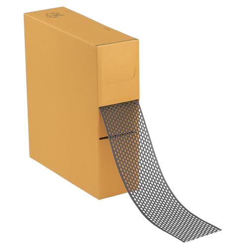 PVC-Traufenlüftungsgitter, 60 Meter Profi-Rolle, Vogelschutz und Dachraumbelüftung (50 mm anthrazit)