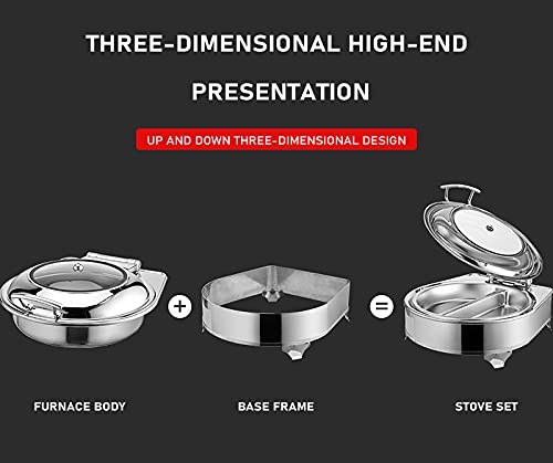 DBMGB Chafing Dish Warmhaltebehälter Buffetwärmer Speisewärmer, Warmhaltebehälter für Speisen, Warmhaltebehälter Essen… – Bild 5