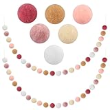 💞【Beschreibung des Produkts】: Sie erhalten 2 Stränge mit rosafarbenen Wollkugeln, jeder Strang hat 30 Kugeln, der Durchmesser der Kugeln beträgt 2,5 cm/1in, die Länge des Fadens ist ca. 2 m/78.7in, dieser Stil ist perfekt für die Dekoration für verschiedene Anlässe, vielseitig und farbenfroh.
