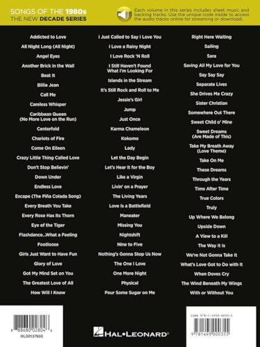 Songs of the 1980s - The New Decade Series with Online Backing Tracks | Piano, Vocal, Guitar Songbook | Over 80 Iconic Hits with Sheet Music - Image 2