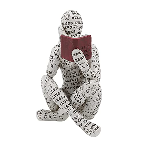 Listado de Adornos para comprar online. 42 Estatuilla de Mujer Lectura de Resina, Innovadora Señora Lectura Pulpa Moldeado Estantería Adornos Estilo Pensador Estatua de Resina para el Hogar Oficina Decoración de...