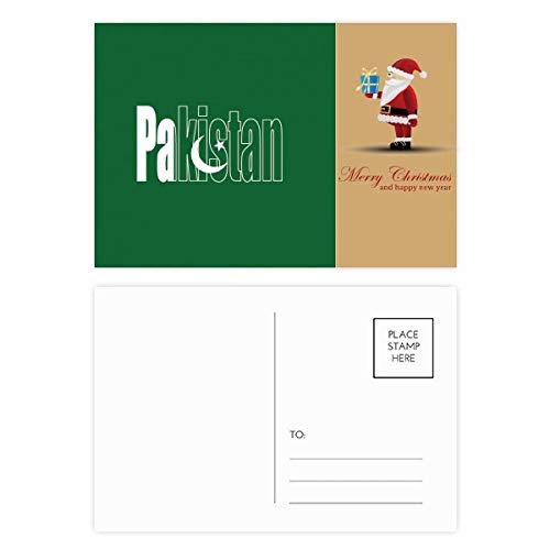 Cartes postales Pakistan lot de 20 avec nom du père Noël pour correspondance festive originale