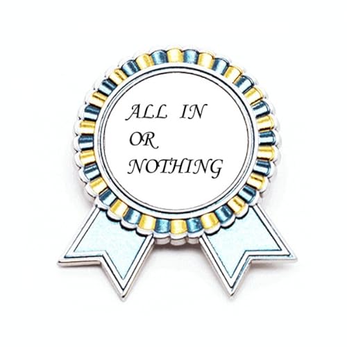 Broche All In Or Nothing en métal style Art déco taille M
