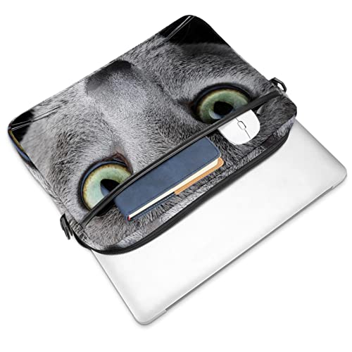 Protector maletín messenger para ordenador portátil 13 14 pulgadas gato azul ruso 2