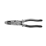 Klein Tools J215-8CR Multitool Pliers, Made in USA, Hybrid Multi Purpose Tool / Crimper, Wire Stripper, Bolt Shearing, Wire Grabbing, Twisting, Looping