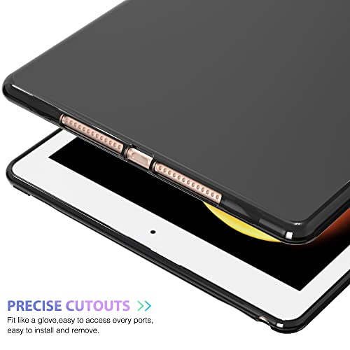 Puxicu Case for iPad 6th/5th Generation 2018&2017, Slim Design Matte TPU Rubber Soft Skin Silicone Protective Cover for iPad 9.7 Inch 2018 (6th Generation) / 2017 (5th Gen) 9.7" Tablet - Black by Puxicu - Image 3