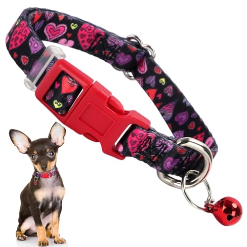 Collier pour chien XXS chat chiot petits animaux clochette noir - 2