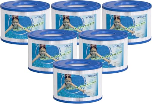 TOREAD Paquete de 6 filtros PureSpa de Repuesto Tipo S1 para Cartuchos de Piscina fáciles de configurar, Filtro de SPA 11692