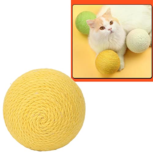 Rascador para gato con bola de sisal Amarillo miniatura 2