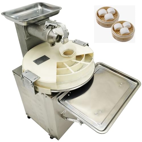 BEILOCKERY Commercial Dough Divider Rounder,Adjustable Weight 105-155g Steamed Bun Making Machine 1800pcs/h Stainless Steel Dough Shaping Machine 110V