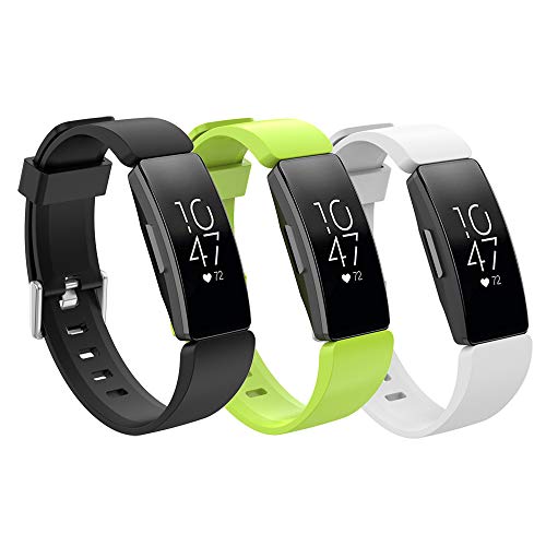 aczer-Y Replacement Band for Fitbit Inspire 2, Inspire, Inspire HR, Ace 2 Sport Accessories Watchbands, 15 Color Classic TPU Watch Band with Stainless Buckle for Fitbit Inspire2 Ace2