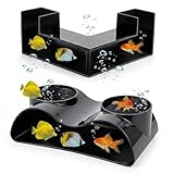 Eulihent 2 Pezzi Tunnel Sotterraneo per Acquario, Tunnel Acquario Della Grotta di Gamberet...