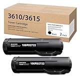 Phaser 3610/Workcentre 3615 Black High Capacity Toner Cartridge 106R02722 - Compatible 2 Pack 106R02722 Toner Replacement for Xerox Phaser 3610N 3610 3610DN 3610DNW Printer