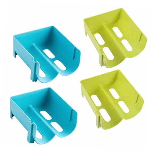 ZUNOXAZ Estante Apilable para Latas y Caja de Almacenamiento de Cerveza para Refrigerador 4 Piezas Colores Verde y Azul Soporte Horizontal Resistente para Organización de Bebidas Cocina