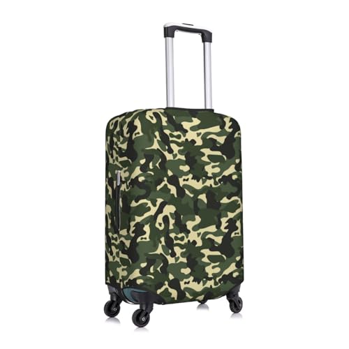Camouflage Dark Green Luggage Cover Protector Anti-Scratch Washable Fits 18-32 Inch Luggage-X-Large3