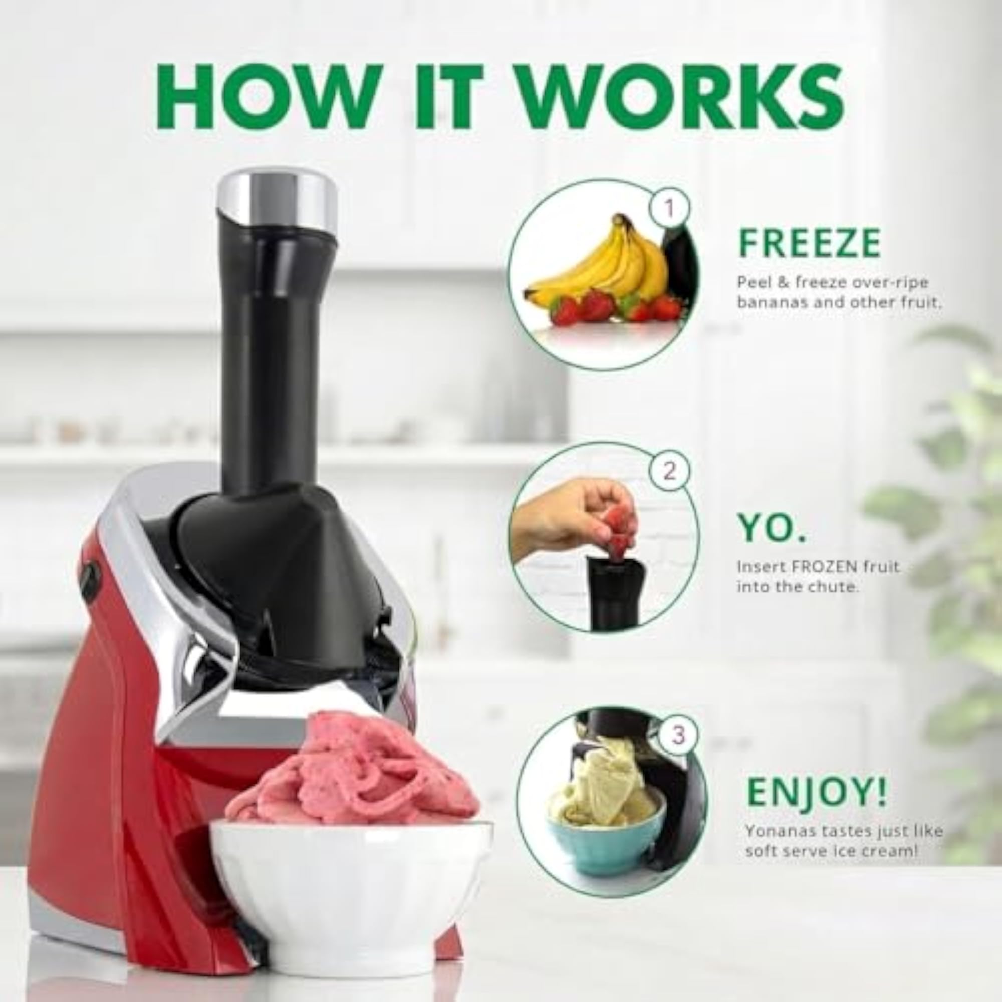 Fruit Frozen Dessert Maker, Healthy Soft Serve Machine