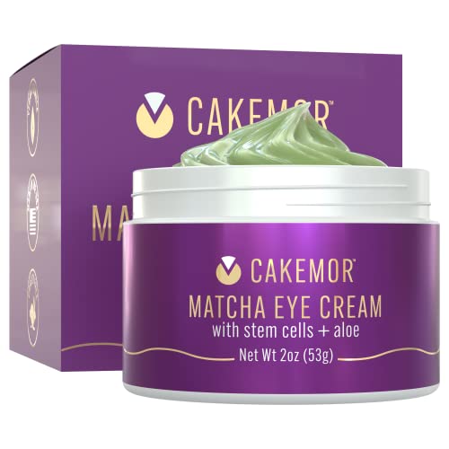 CAKEMOR Matcha Eye Cream for Dark Circles and Puffiness â€“ Natural Caffeine Under Eye Cream with Matcha, Aloe Vera, Rosehip Oil and Stem Cells â€“ Anti-Aging Eye Cream for Puffy Eyes â€“ Vegan Hydrating Eye Cream