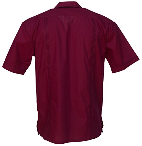 Foxfire Men's Casual Guayabera Cuban Shirt Regular, Big & Tall Sizes, Short Sleeve Pockets Cotton Blend2