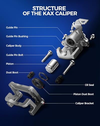 Image of KAX Disc Brake Caliper Assembly For Ram 2500 2011-2018, Ram 3500 2011-2018, Dodge Ram 2500 2009-2010, Dodge Ram 3500 2009-2010, Rear Left and Right, Driver and Passenger Side, 2pcs