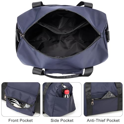 Image of For United Airline 17x10x9 Inches Personal Item Underseat Travel duffle bag, ports Tote Gym Bag,Shoulder Weekender Overnight Bag (Navy)