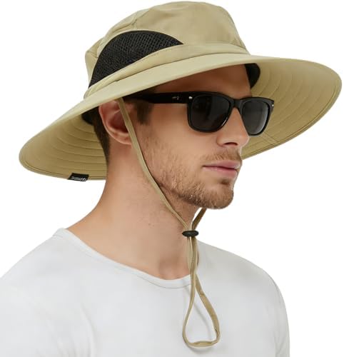 EINSKEY Wide Brim Sun Bucket Hat, Waterproof Boonie Hat for Men & Women