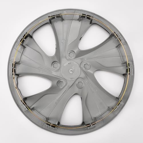 Image of Matte Black Hubcap Wheel Cover Replacement Kit 14 inch Hub Caps Wheel Rim Cover Car Exterior Accessories Pack of 4, 14 Inches