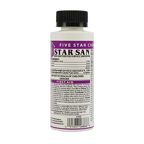 Five Star - Star San - 4 Ounce - Brew Sanitizer High Foaming